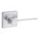 Ladera Square Hall/Closet Lever in Satin Chrome