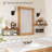 Bathroom Shelves Over Toilet, Small Floating Shelf 2+1 Set 15.7 Inch, Brown-596484554