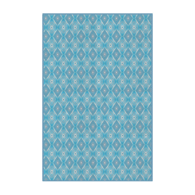 Tapis de zone bleue à motifs, Rectangle 8 pi x 10 pi