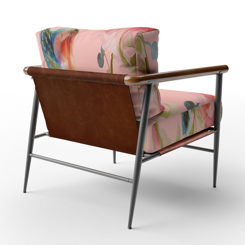 Fauteuil d'appoint rembourré Luft Beautiful Bird Romance I, Noir