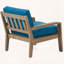 Fauteuil club en acacia profond, ensemble de 4