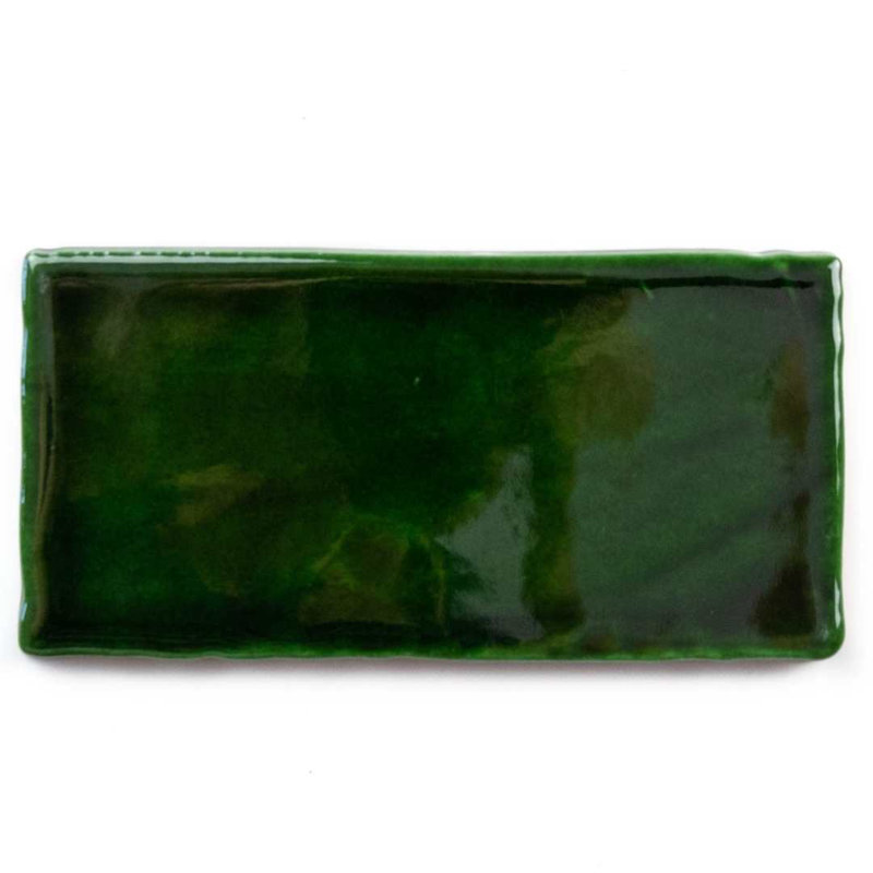 Diana 3" x 6" Ceramic Spanish Subway Tile, Emerald