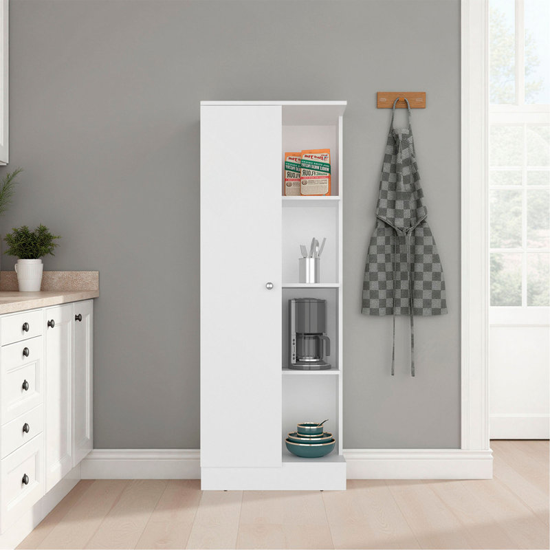 Armoire de cuisine avec 3 tablettes et 2 compartiments fermés