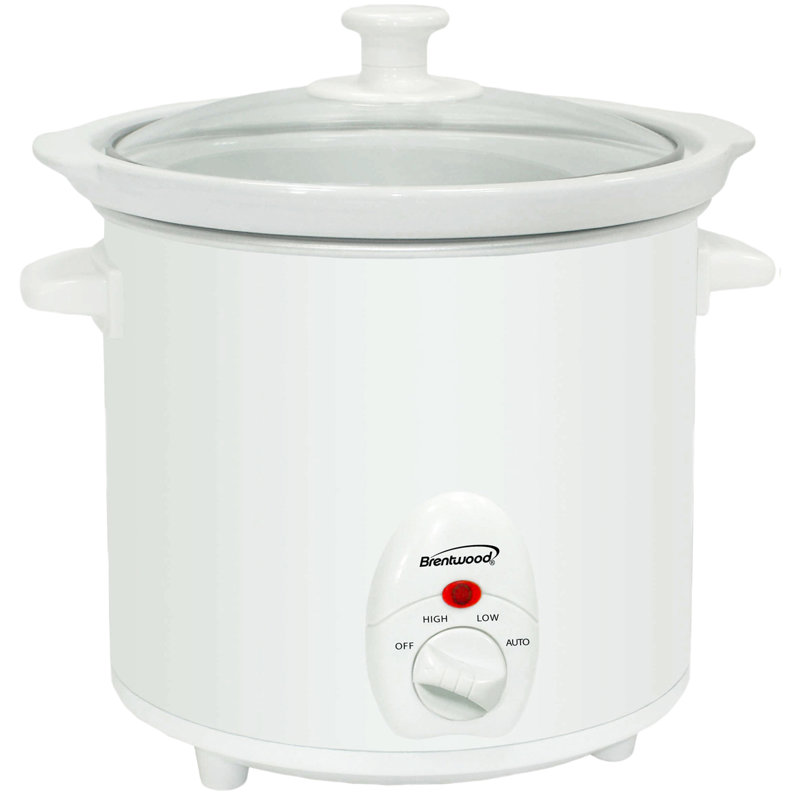 Brentwood 3 Qt Slow Cooker, White