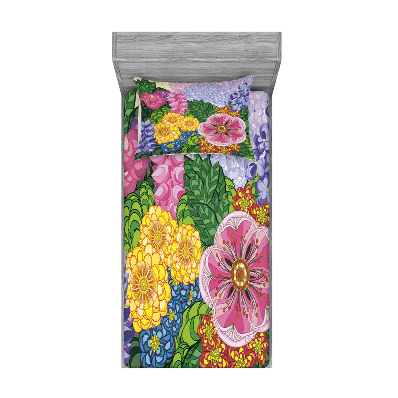 Microfiber Sheet Set, Twin Sheet Set with Fitted Sheet