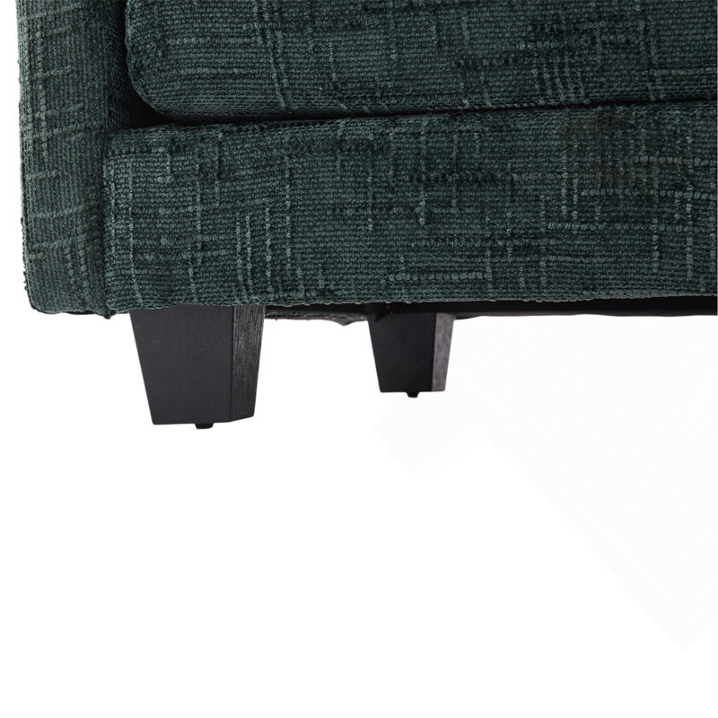 112" Modern Upholstery Sofa with Movable Storage Ottoman, Phone Holder, USB Charging Port , Emerald