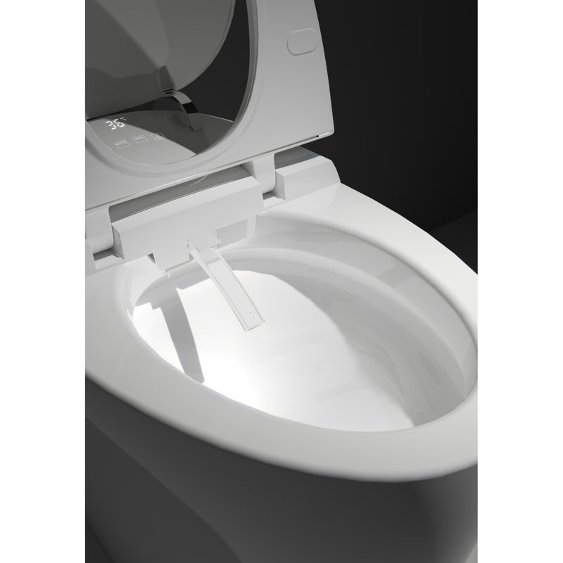 Intelligent Toilet With Bidet, Auto Open/Close System, Foot Sensor, Powerful Flushing, Led Display, Bathroom Fixture Bidet Feature, Seat, Warm Air Dryer, Essential