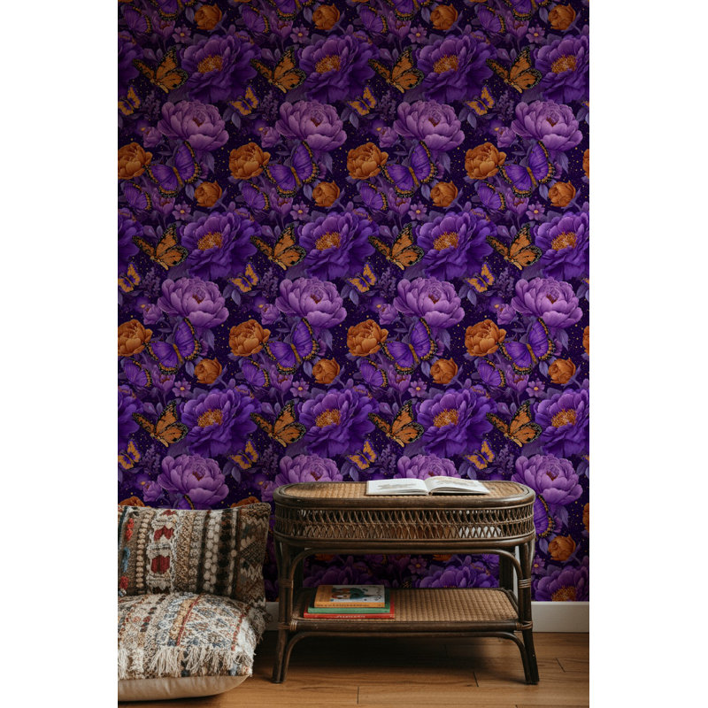 Papier peint mauve, élégant papier peint décoratif moderne