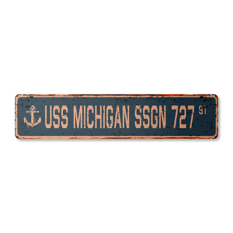 Plaque en plastique robuste Michigan Ssgn 727 4 po x 18 po