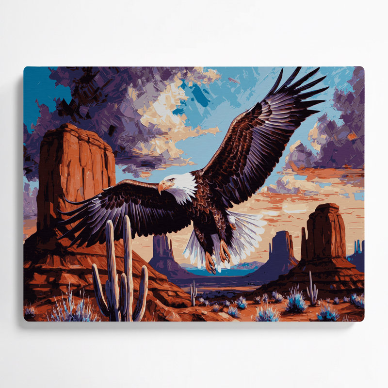 «Southwestern Animals Birds of Prey», art mural en métal 5 bruns, H 24 po x l 36 po