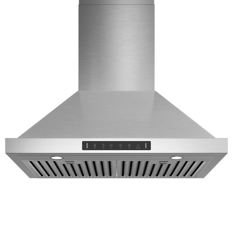 Hotte murale VIKIO 30 po avec 2 lumières DEL GU10, 3 vitesses, 900 CFM, filtres ultra-silencieux et lavables au lave-vaisselle, acier inoxydable, homologué ETL