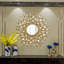 27,6 "Miroir mural rond doré en métal Glam Sun Shine Home Decor for Living
