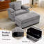 Fauteuil ergonomique surdimensionné avec repose-pieds-1447455899