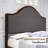 Solid Wood Bed Frame with Upholstered Headboard, Modern Design, No Box Spring Needed-1108145655-1108145654