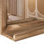 Solid Wood Rectangle Mirror with Shelves