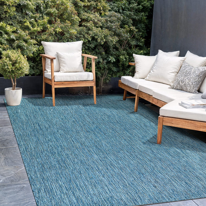 Tapis intérieur / extérieur bleu turquoise, Rectangle 5 pi x 7 pi
