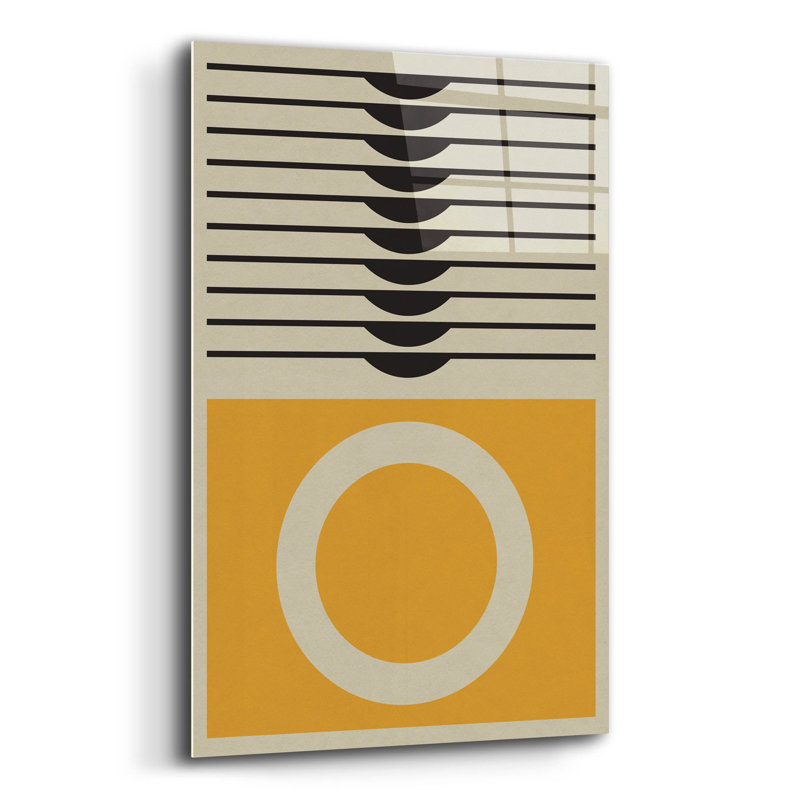 George Oliver «Abstract Geometric 16» par Gary Williams, art mural en verre acrylique, 24 po x 36 po