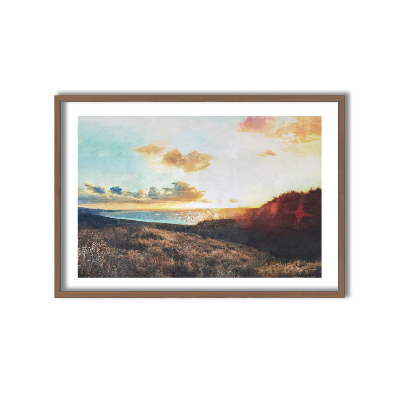«Nature Inspired Evenfall» par Stefanie Bales - œuvre d'art encadrée , H 16 po x l 24 po