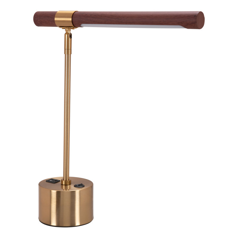 Lampe de table brun et laiton