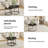 Nesting Coffee Table Set of 2 Gloss Black Sintered Stone for Living Room-1955423827-1955423824