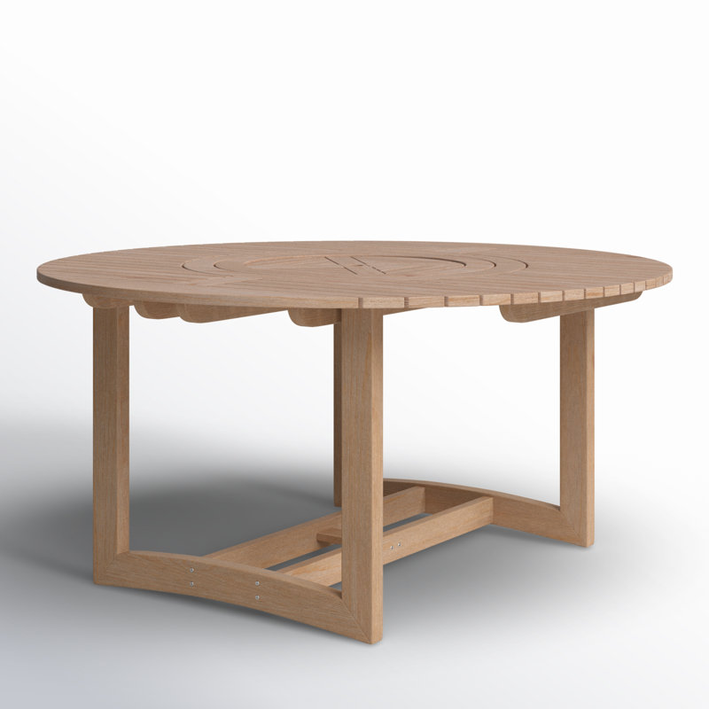 Fleur 63" Wooden Dining Table, Antique Wash