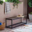 Industrial Wood And Metal Bench-2058835044