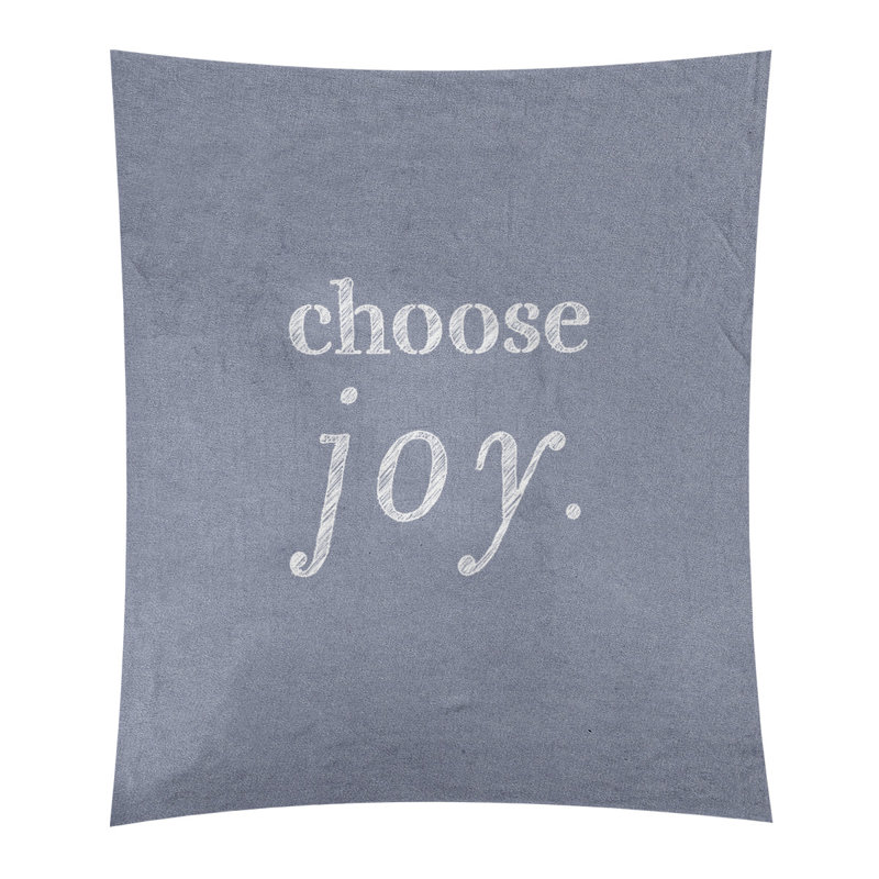Polyester Tapestry, 80" H x 68" W, Blue/White