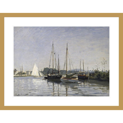 Pleasure Boats Argenteuil by Claude Monet -Framed Giclee Print