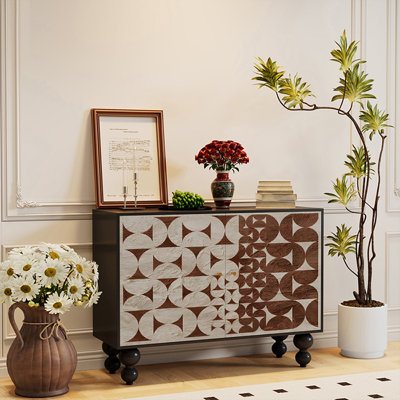 Armoire d'appoint moderne en bois massif