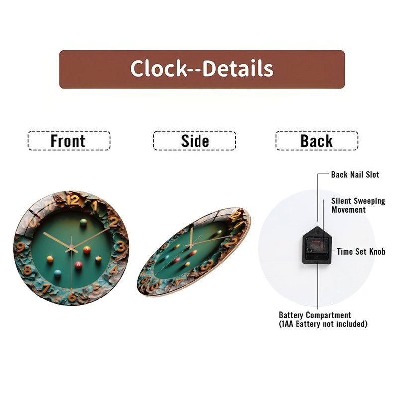 Horloge murale 12 po