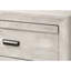 Table de chevet beige rustique - 2 tiroirs de rangement