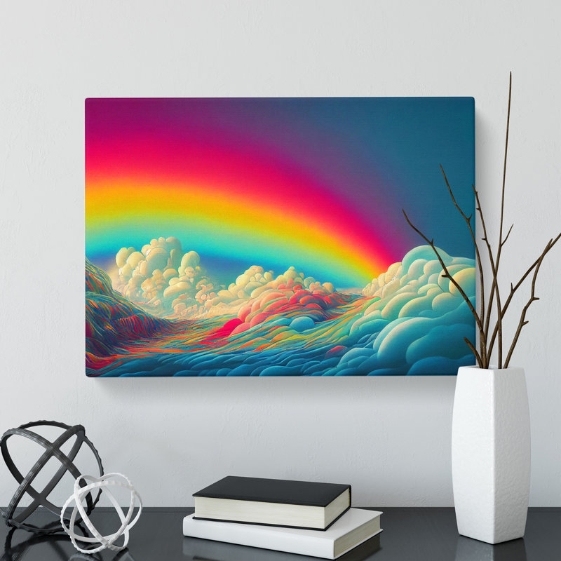Rainbow Through The Clouds Vol.2 - Wrapped Canvas Print, 40cm H x 60cm W x 3cm D