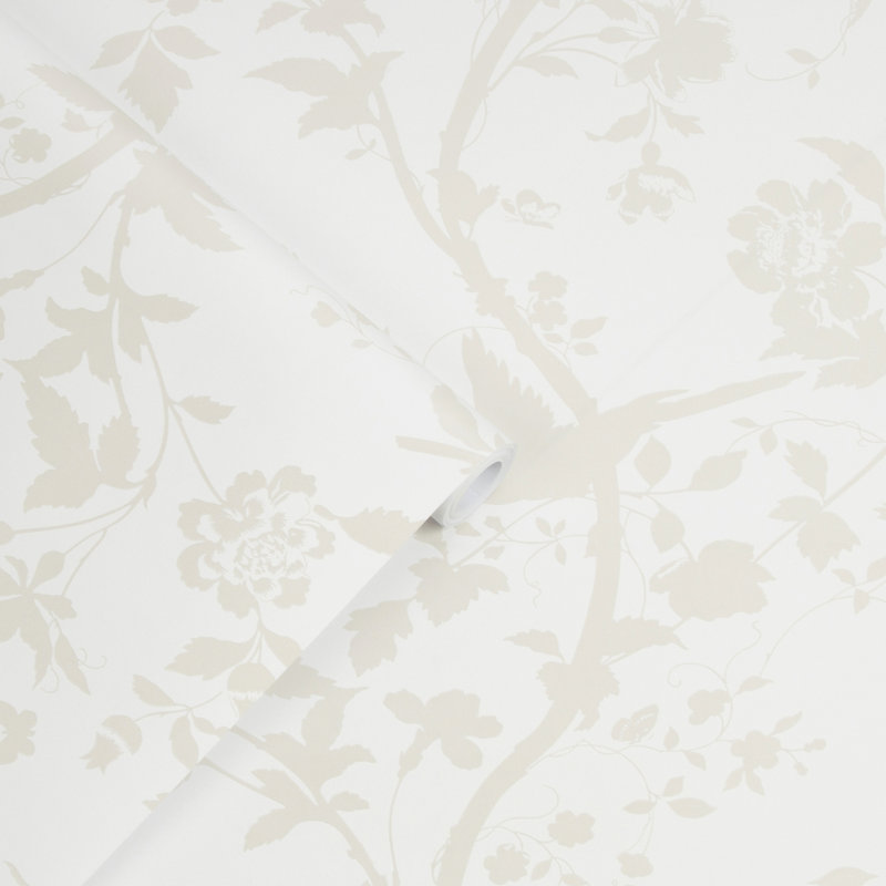 Rouleau de papier peint oriental Laura Ashley, Blanc