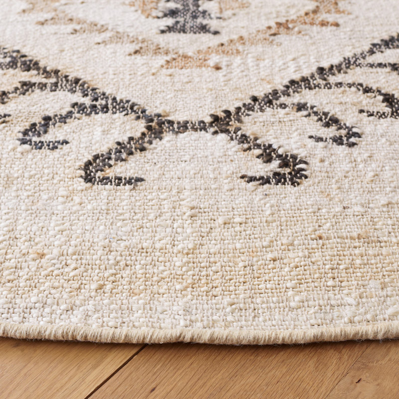 Kalinka Flat Weave Jute Southwestern Rug, Round 9'