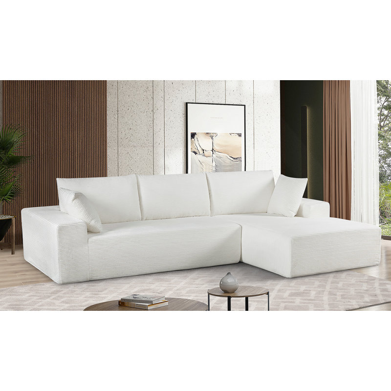 Canapé modulaire convertible en velours côtelé doux, canapé confortable moderne avec rembourrage en mousse, canapé-lit modulaire confortable pour le salon, la chambre à coucher