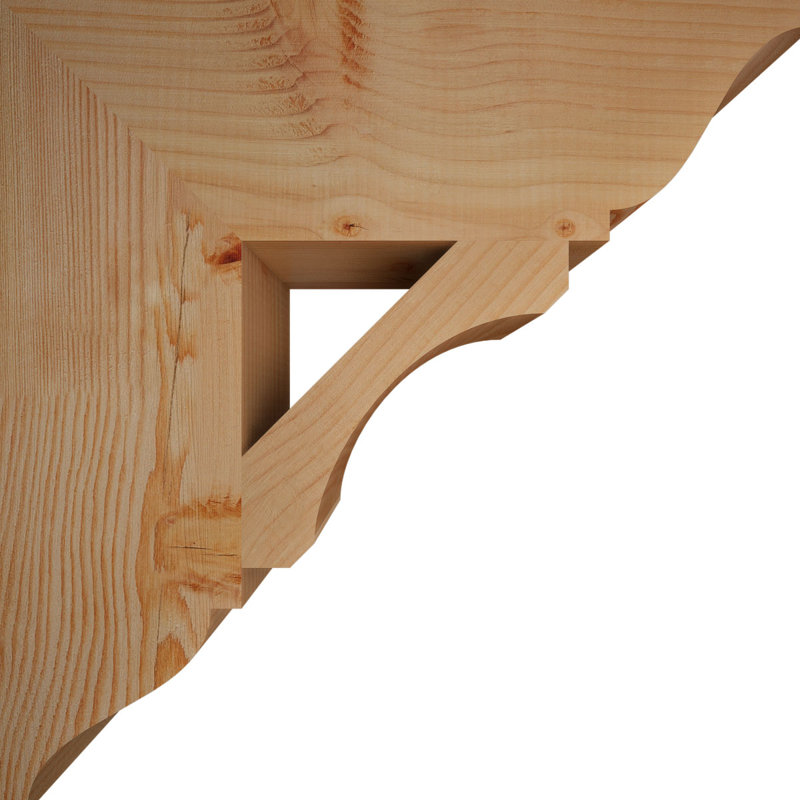 Support en bois rustique traditionnel BKTLEC01, Douglas (lisse), H 20 po x l 5,5 po x P 20 po