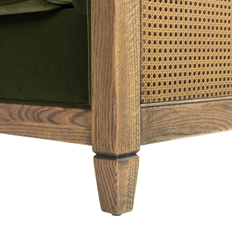 Fauteuil en velours l 34 po Celsa, Velours performance vert olive