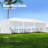 10'x30' Party Tent, Outdoor Wedding Tents with 8 Removable Sidewalls, Gazebo Shelter for Parties, Waterproof Canopy Tents, BBQ Events Tent, White-125226224