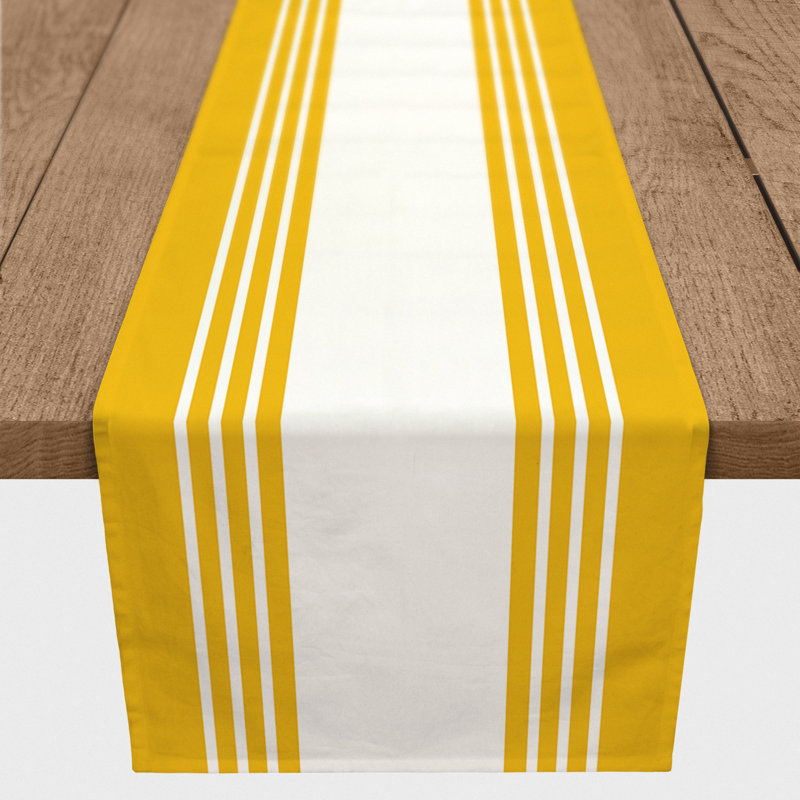Chemin de table Breyana, P 16 po x L 72 po, Jaune