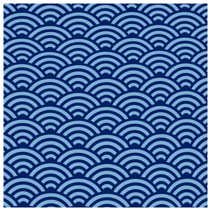 Blue Wave Pattern Double Sided Throw Pillows, 18 x 18 inches