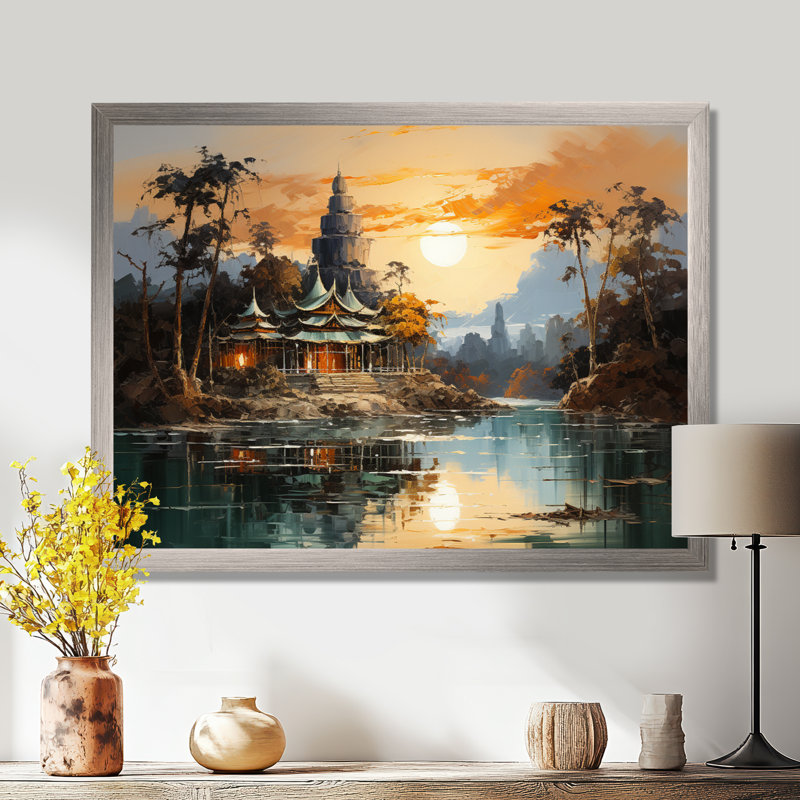 Asian Art Imperial Landscape I - Asian Art Canvas Prints, Wrapped Canvas, 30" H x 40" W x 1.5" D