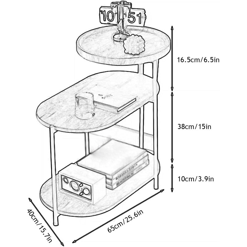 Solid Wood End Table