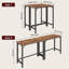 Table bistro 63 po à hauteur de comptoir, table de bar connectable avec structure en métal robuste, console multifonctionnelle pour salle à manger-130040048