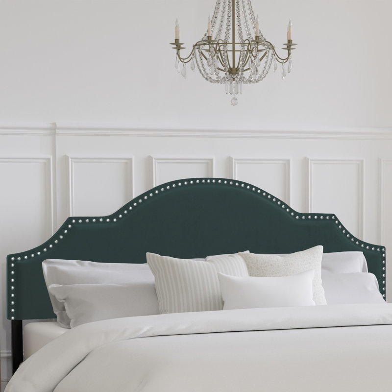 Bolser Upholstered Adjustable Headboard,, Green, King