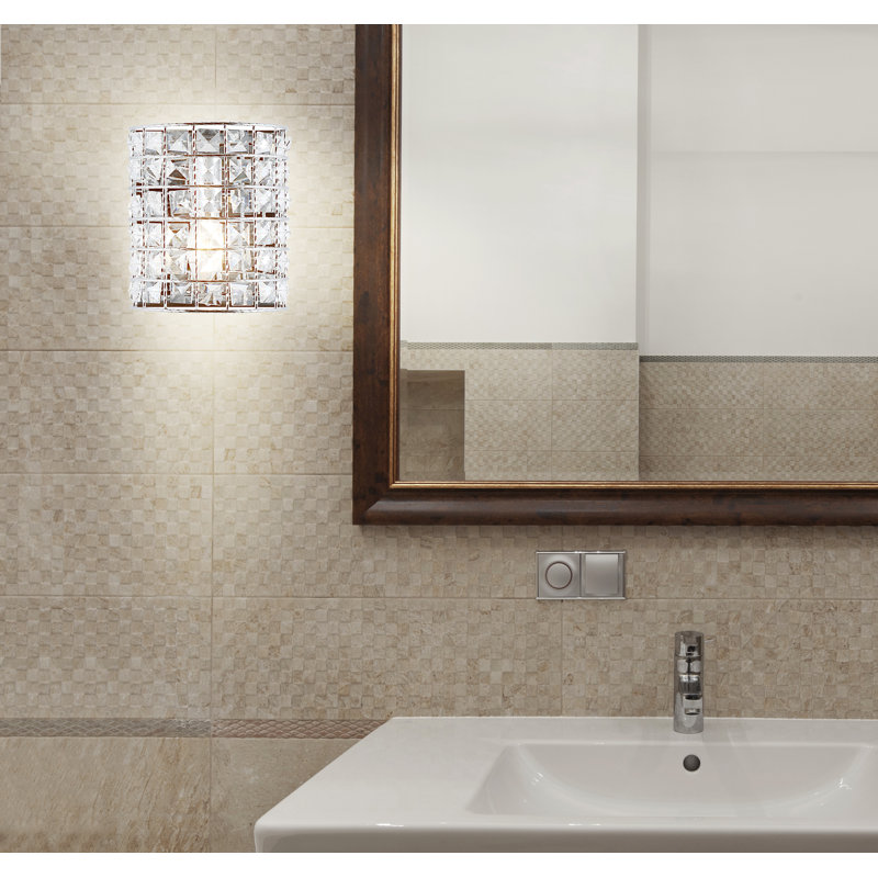  Kashvi Metal/Crystal Classic Glam LED Vanity Light, 1