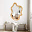 Miroir mural 33,46 "x 22,24" de forme irrégulière avec cadre en bois naturel