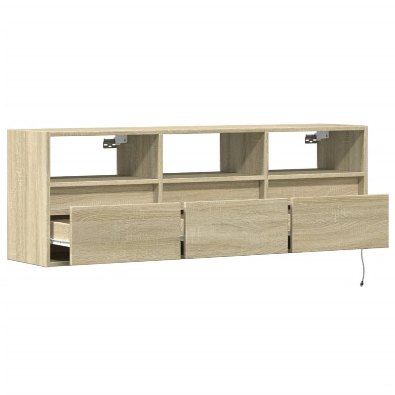 Dallton Unfinished TV Stand, Sonoma Oak, 130cm