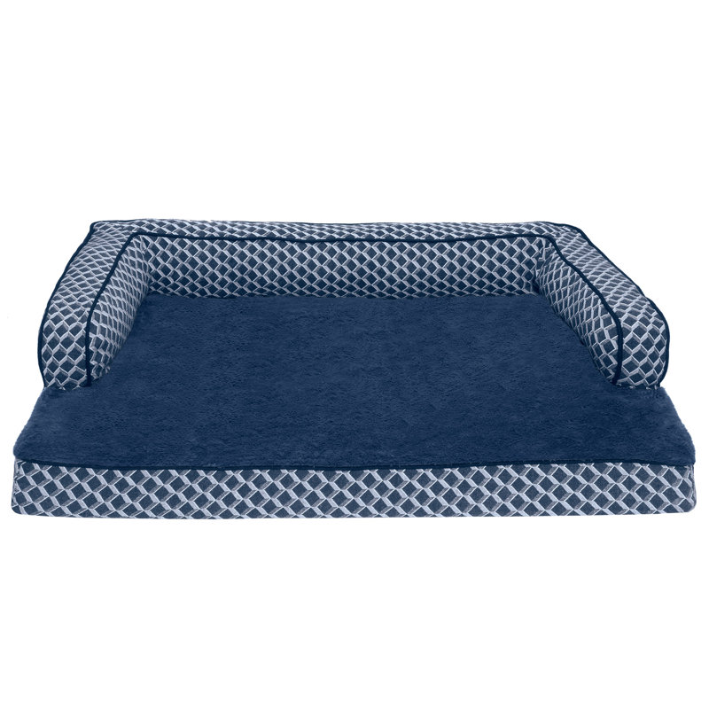 Large Diamond Blue Orthopedic Foam Outdoor Pet Sofa Bed