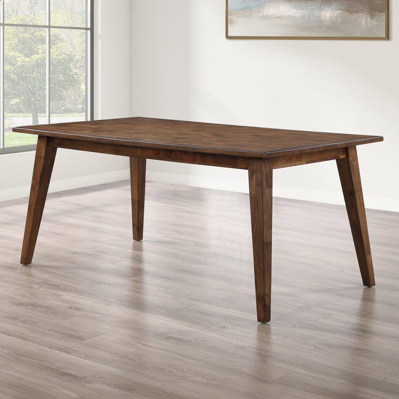 Table de salle à manger en bois massif 72 "Tariel, H 30 po x L 72 po x P 40 po