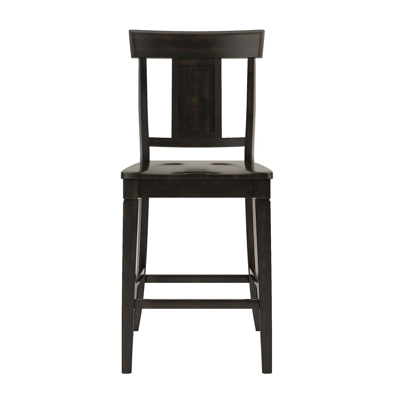Fortville Solid Wood Counter/Bar Stool, Antique Black, Counter Stool (24.21" Seat Height)